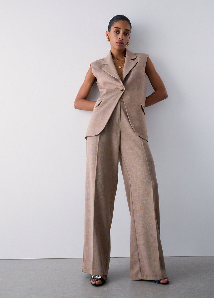 Palazzohose aus Melange-Stoff Biscuit Liu Jo - medium