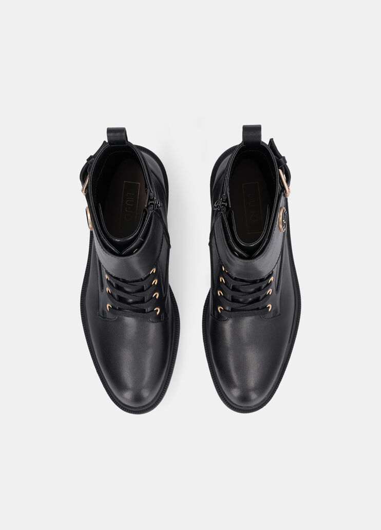 Leather combat boots black Liu Jo - large image number 4 Leather combat boots black Liu Jo - large image number 4