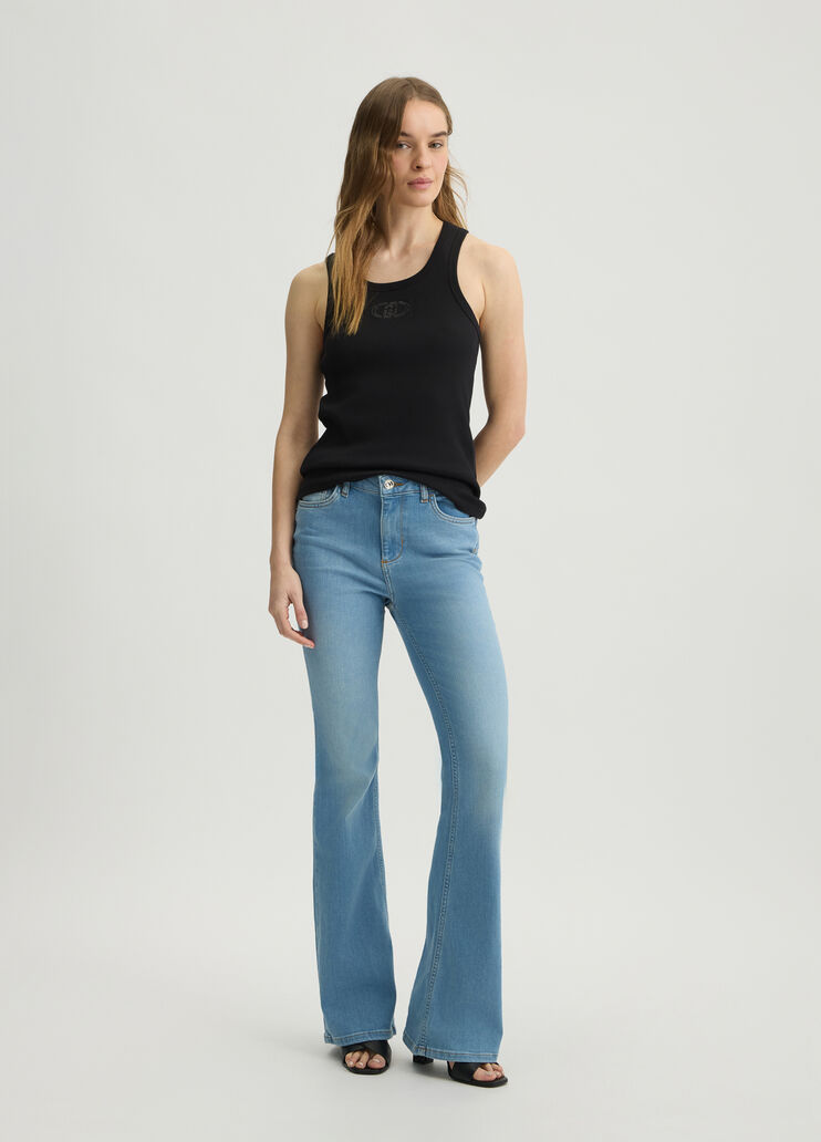 High-rise flared jeans denim Liu Jo - medium