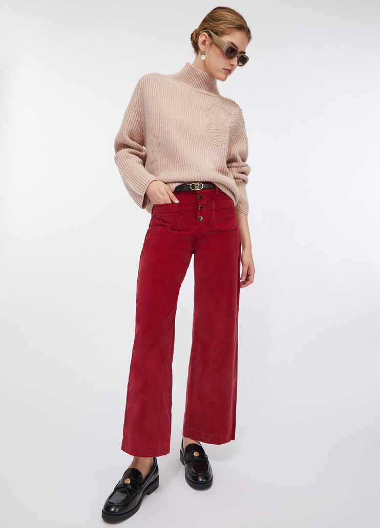 Flared velvet trousers red Liu Jo - medium