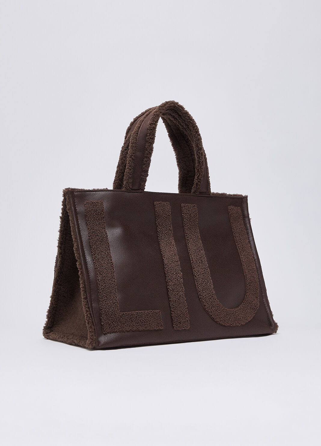 Large tote bag with logo dark brown Liu Jo - large image number 2