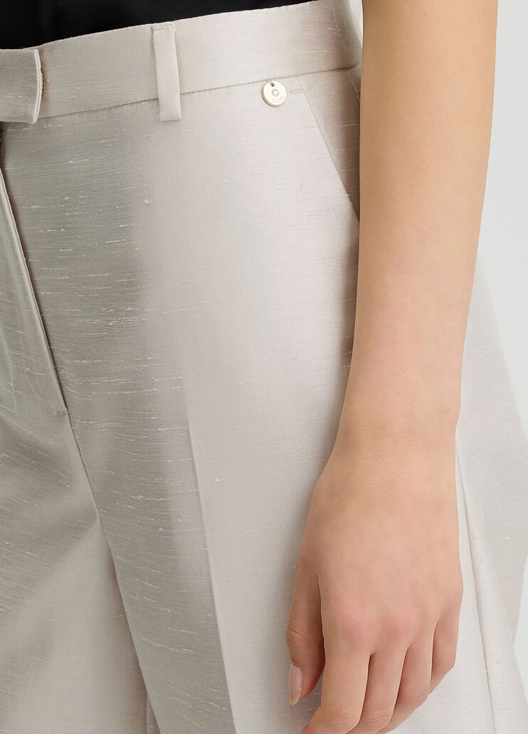 Long shantung trousers light beige Liu Jo - large image number 2 Long shantung trousers light beige Liu Jo - large image number 2