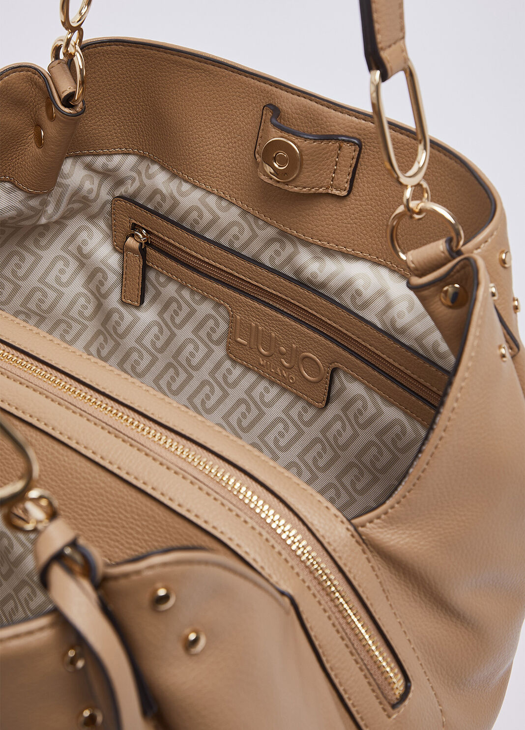 Sac port&eacute; &eacute;paule format moyen camel Liu Jo - large image number 3