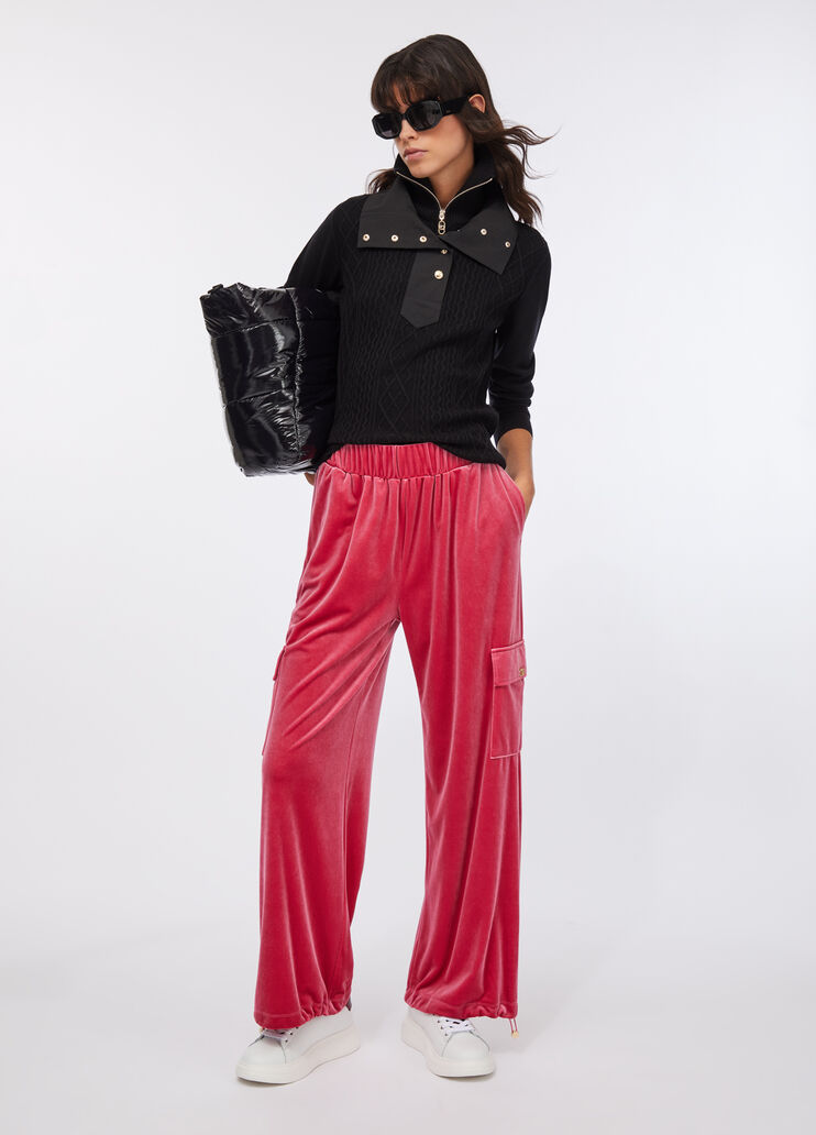 Chenille jogging pants black cherry Liu Jo - large image number 5