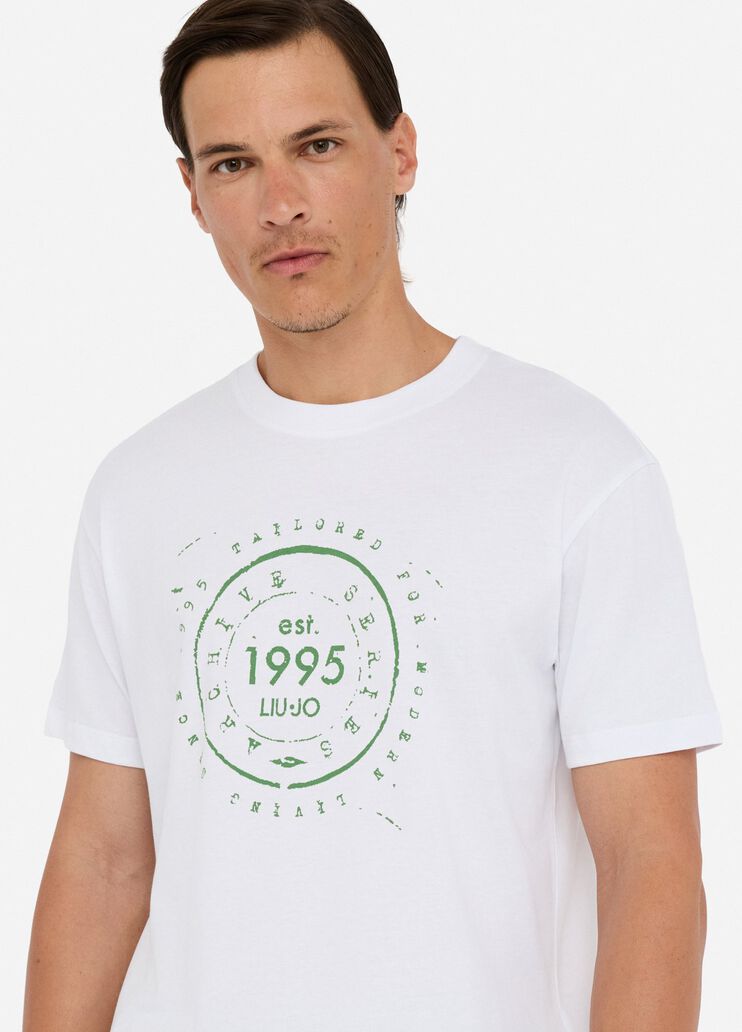 T-shirt en coton avec imprimé blanc Liu Jo - large image number 2 T-shirt en coton avec imprimé blanc Liu Jo - large image number 2