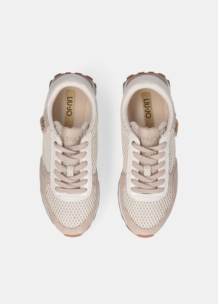 Glitter mesh sneakers milk Liu Jo - large image number 4