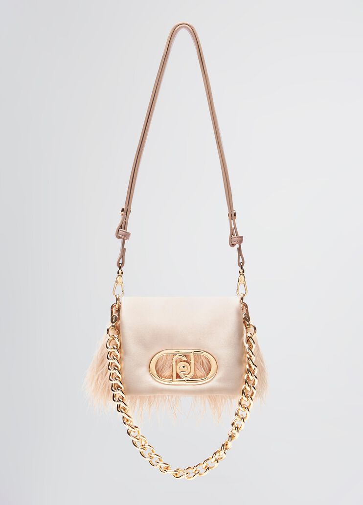 Small LaPuffy bag with feathered detailing powder pink Liu Jo - medium Small LaPuffy bag with feathered detailing powder pink Liu Jo - medium