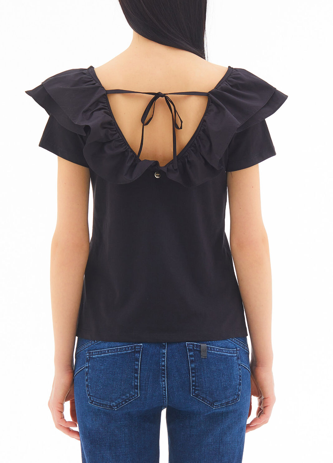 T-Shirt mit Volants Schwarz Liu Jo - large image number 1