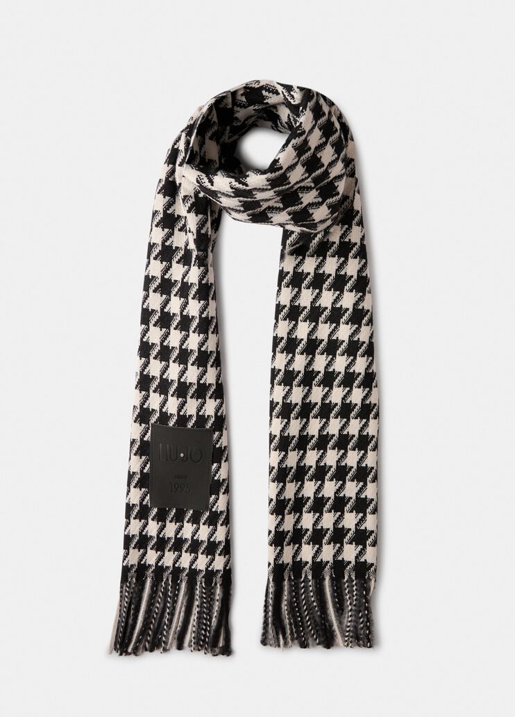 Vichy jacquard stole black Liu Jo - medium Vichy jacquard stole black Liu Jo - medium