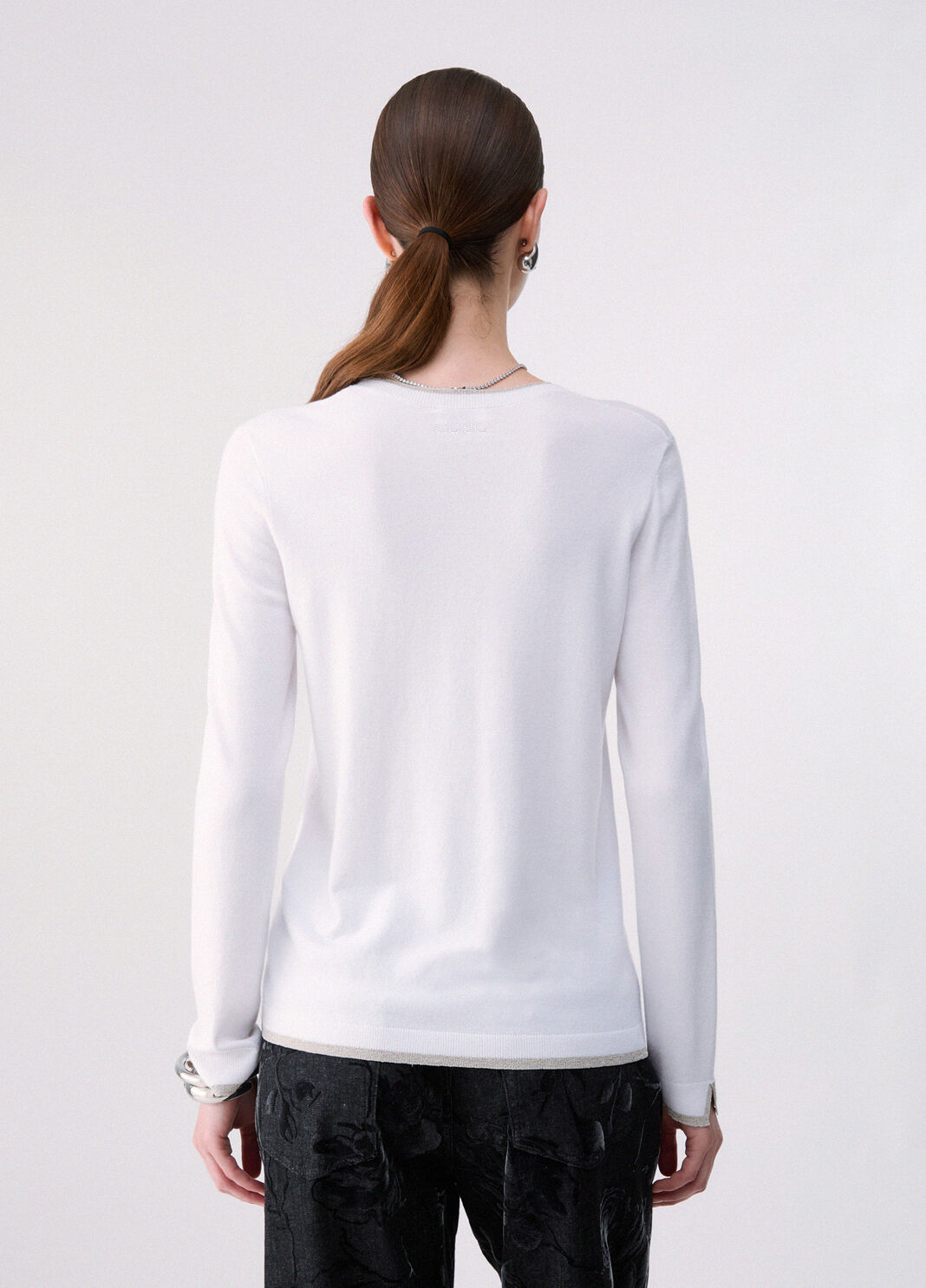 Knit with profili Lurex&reg; white wool Liu Jo - large image number 1