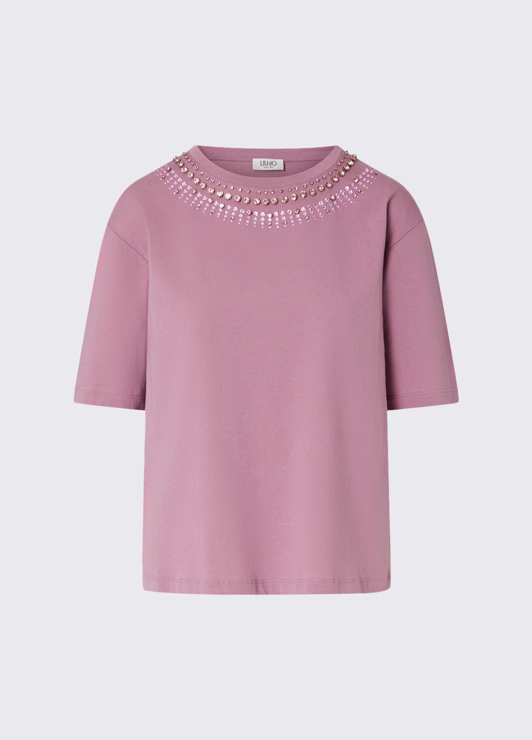 T-shirt mit Schmuckstickereien rosa Liu Jo - large image number 6