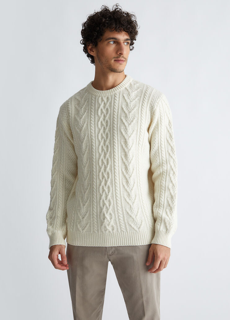 Cable-knit Wool Sweater