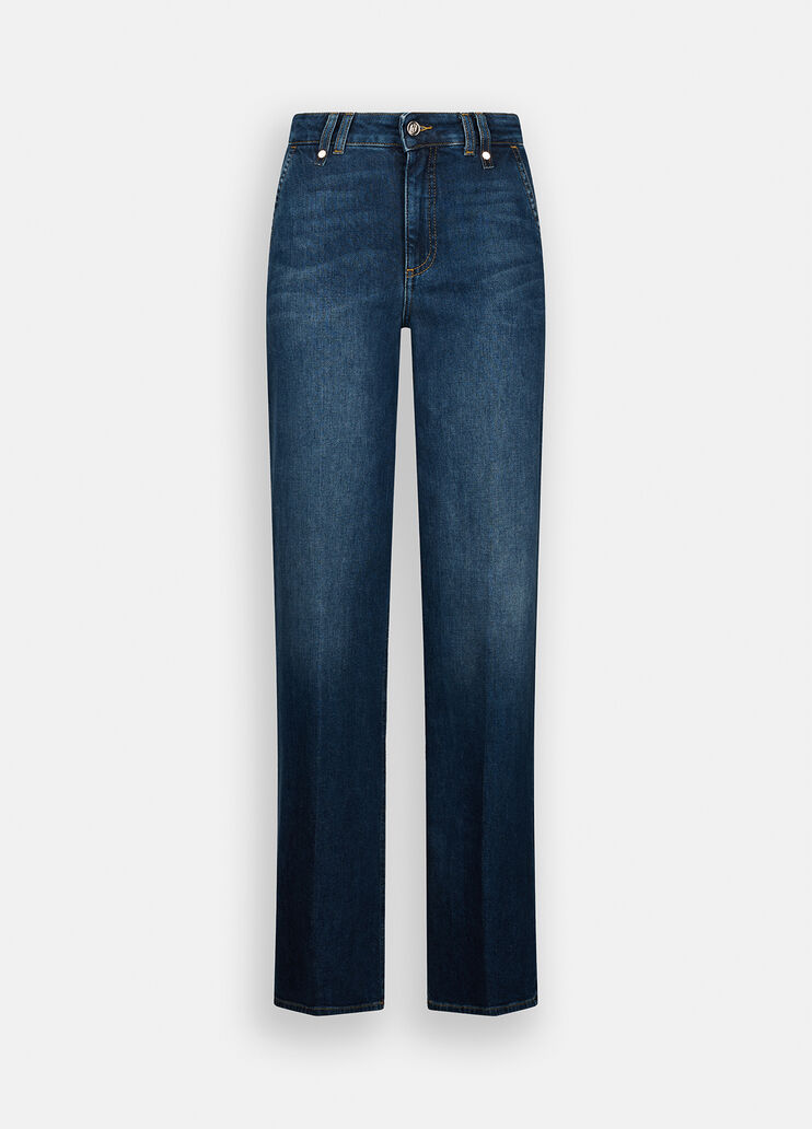 High-rise flared jeans light blue denim Liu Jo - large image number 6