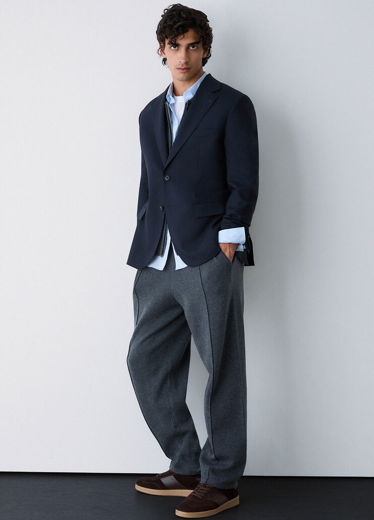 Wool Blend Blazer dark blue Liu Jo - medium