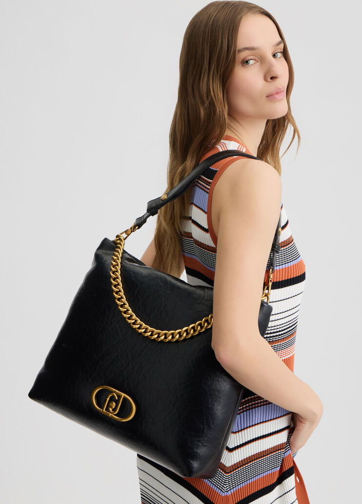Bolso hobo mediano LaPuffy negro Liu Jo - large image number 0 Bolso hobo mediano LaPuffy negro Liu Jo - large image number 0