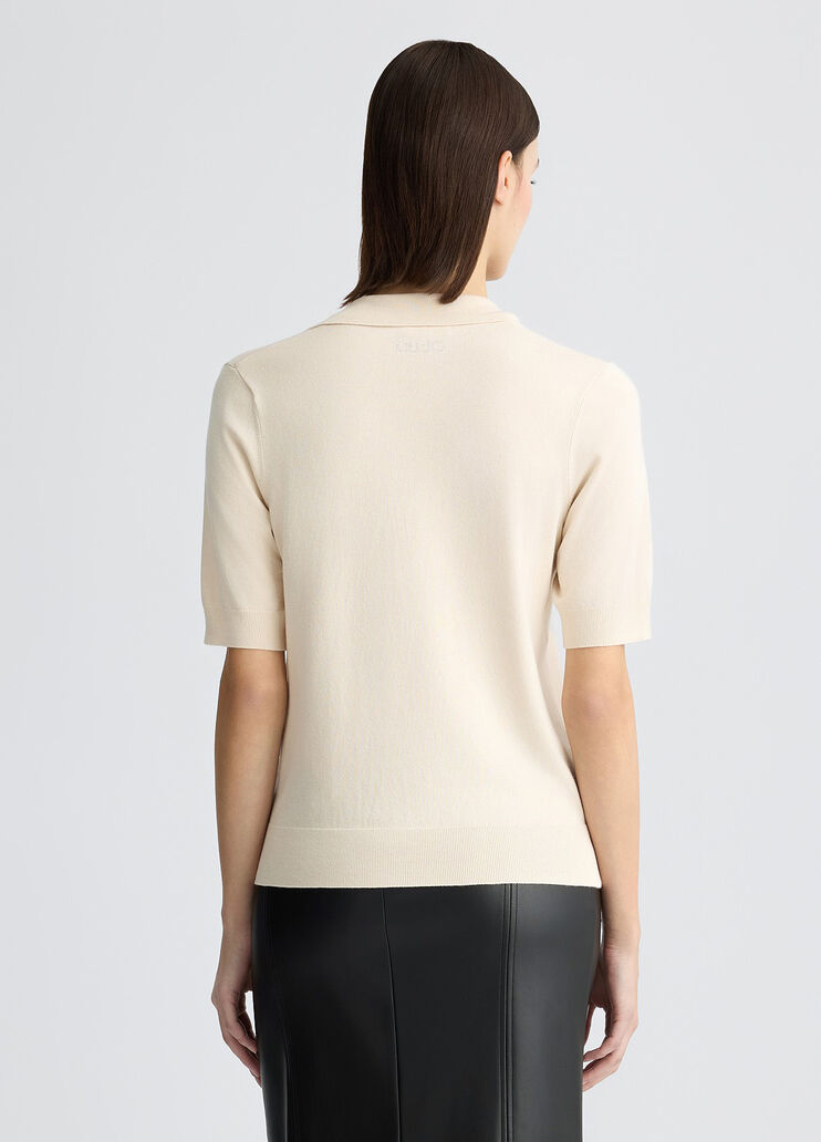 Top with necklace light beige Liu Jo - large image number 1 Top with necklace light beige Liu Jo - large image number 1