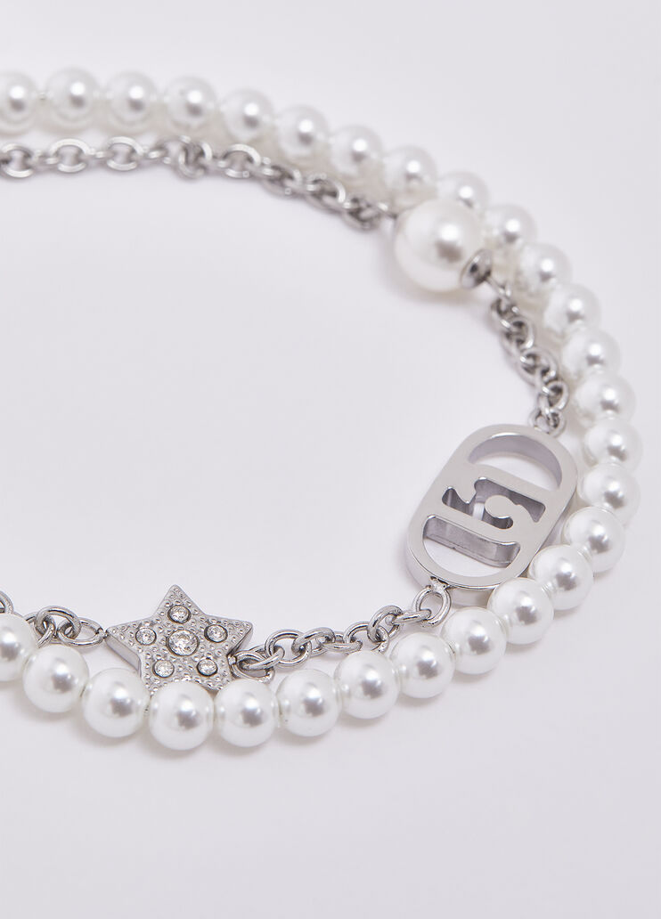 Bracciale multifilo con perle color argento Liu Jo - medium