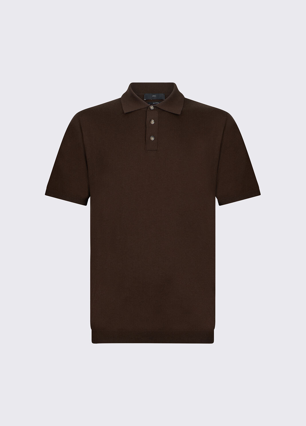 Silk-blend knit polo-shirt chocolate Liu Jo - large image number 6