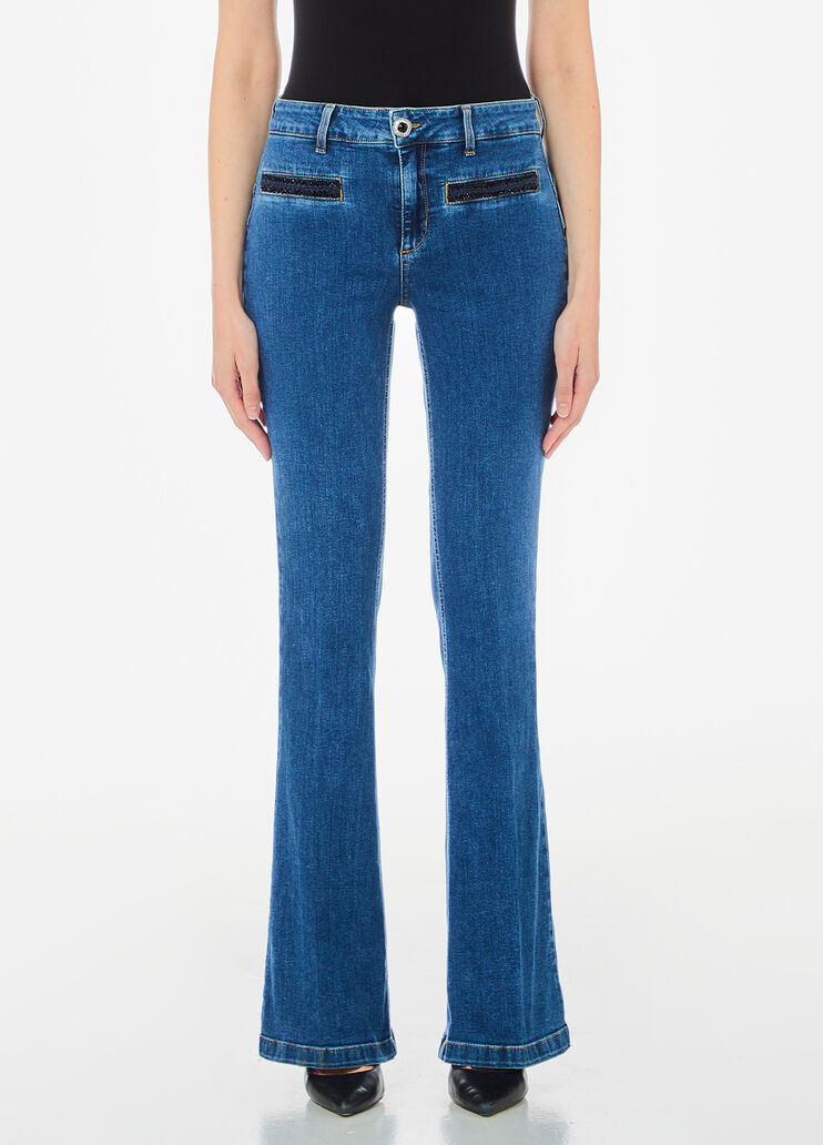 Jeans flare bottom up  blu Liu Jo - medium Jeans flare bottom up  blu Liu Jo - medium