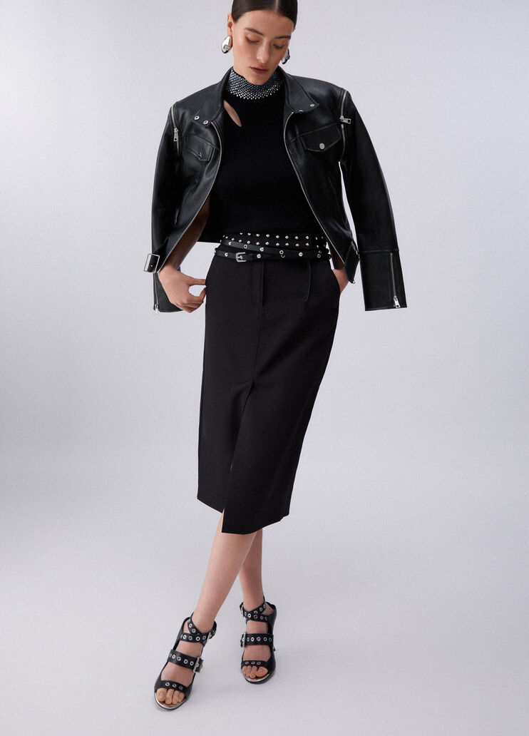 Midi skirt with studs black Liu Jo - medium