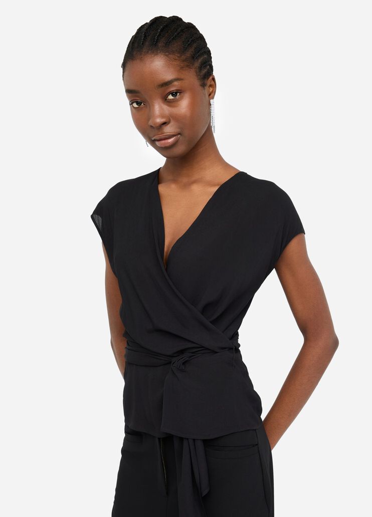 Crepe de chine top black Liu Jo - large image number 3 Crepe de chine top black Liu Jo - large image number 3