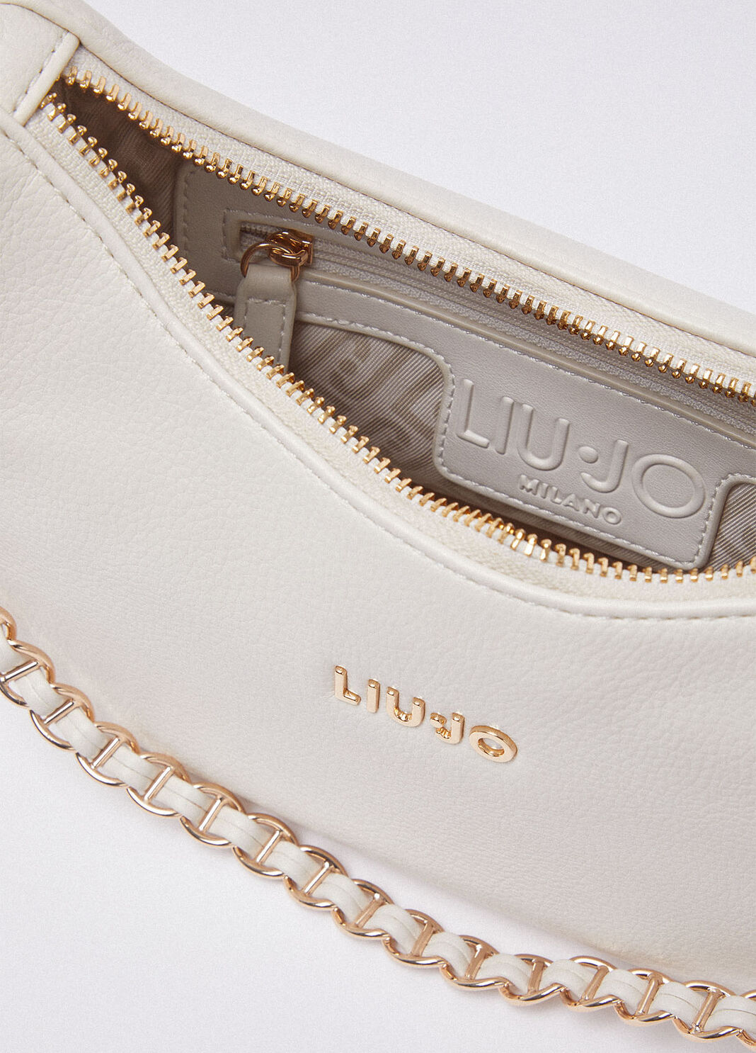 Sac hobo petit format avec porte-monnaie cr&egrave;me Liu Jo - large image number 6