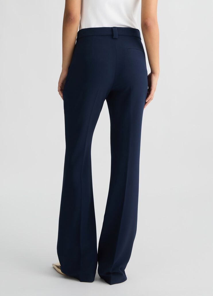 Flared cady crepe trousers blue Liu Jo - large image number 1 Flared cady crepe trousers blue Liu Jo - large image number 1