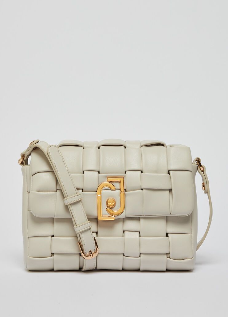 Borsa a tracolla intrecciata gesso Liu Jo - large image number 0