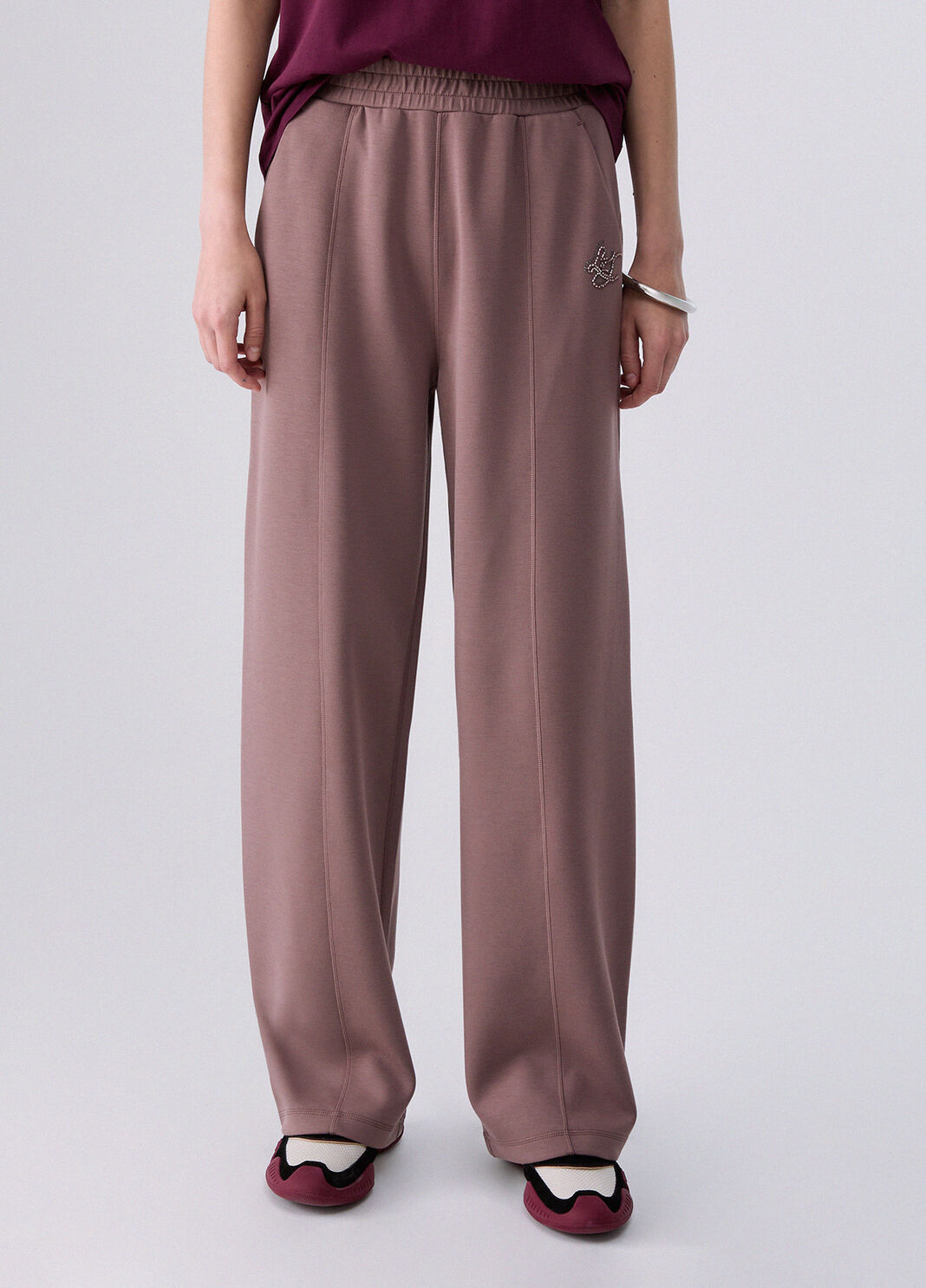 Pantalon en scuba rose fonc&eacute; Liu Jo - large image number 0