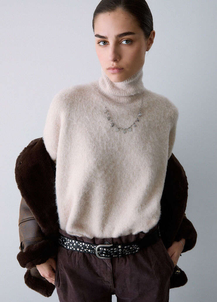 Brushed Wool Turtleneck beige Liu Jo - medium