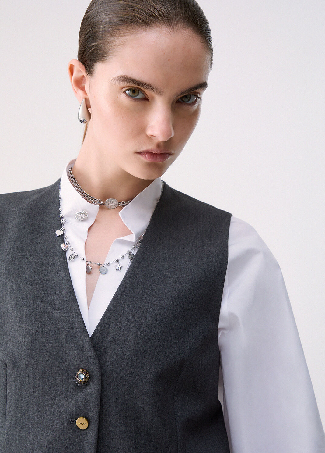 Flannel Waistcoat dark green Liu Jo - large image number 4