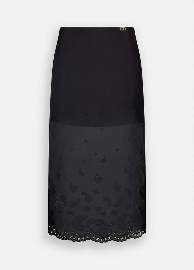 Organza skirt with embroidery black Liu Jo - large image number 6 Organza skirt with embroidery black Liu Jo - large image number 6
