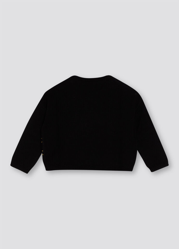 Pull noir avec logo noir Liu Jo - large image number 1 Pull noir avec logo noir Liu Jo - large image number 1