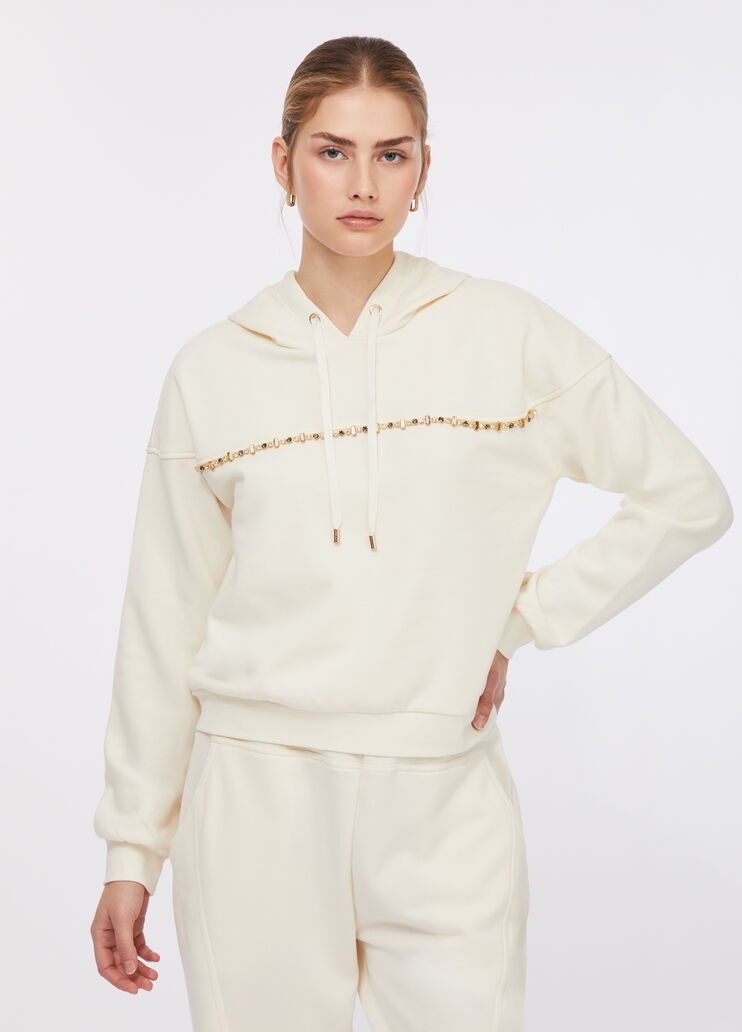 Liu Jo Better hooded sweatshirt milk white Liu Jo - large image number 0