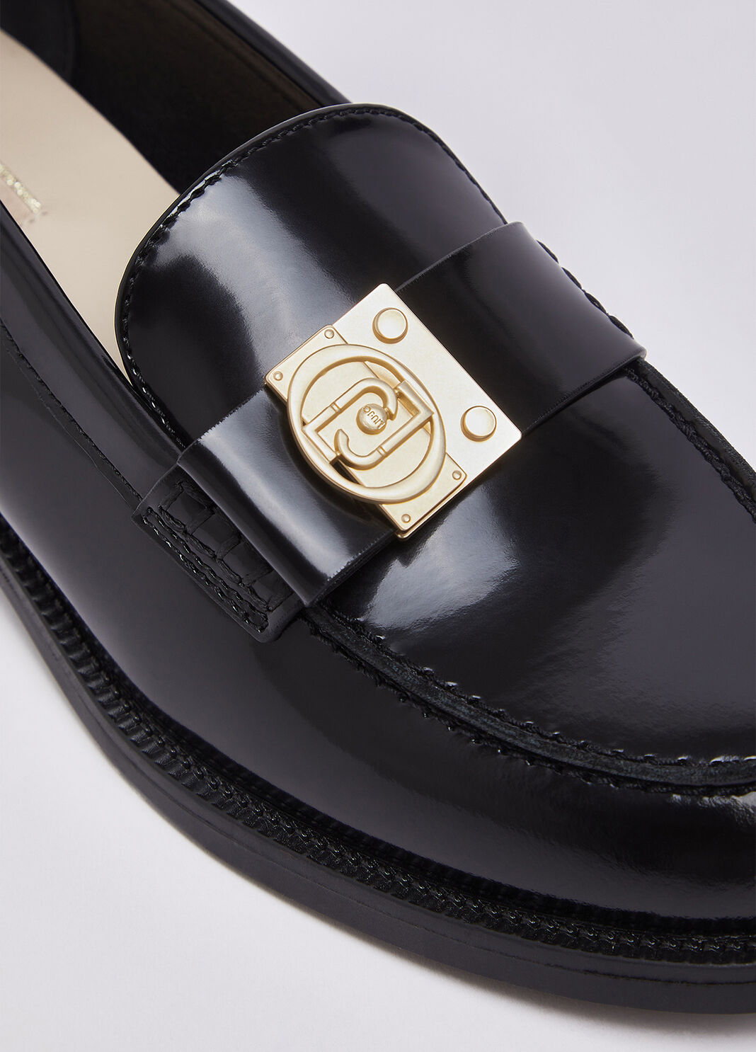 Brushed leather loafers black Liu Jo - large image number 6