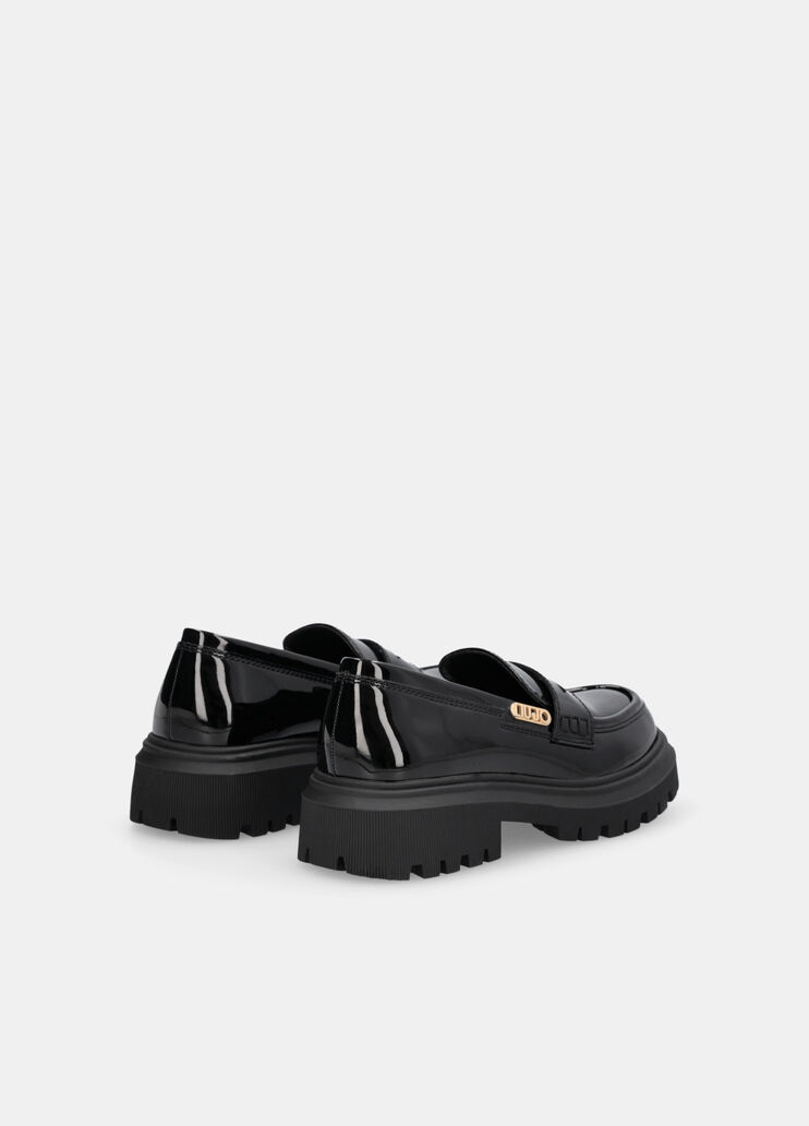 Glittery patent leather loafers black Liu Jo - large image number 2 Glittery patent leather loafers black Liu Jo - large image number 2