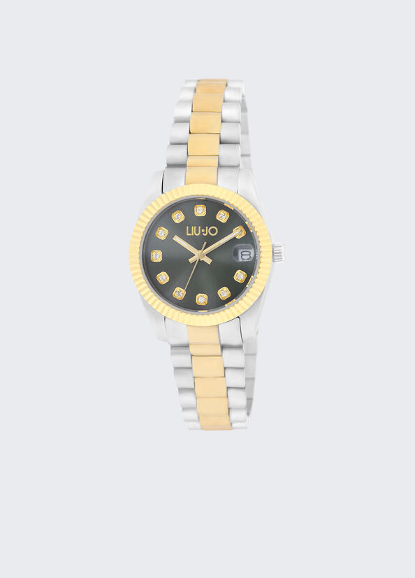 Two-tone steel watch with diamantés silver Liu Jo - large image number 0