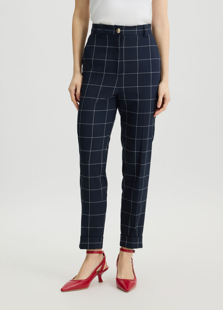 Blue check trousers blue Liu Jo - medium Blue check trousers blue Liu Jo - medium