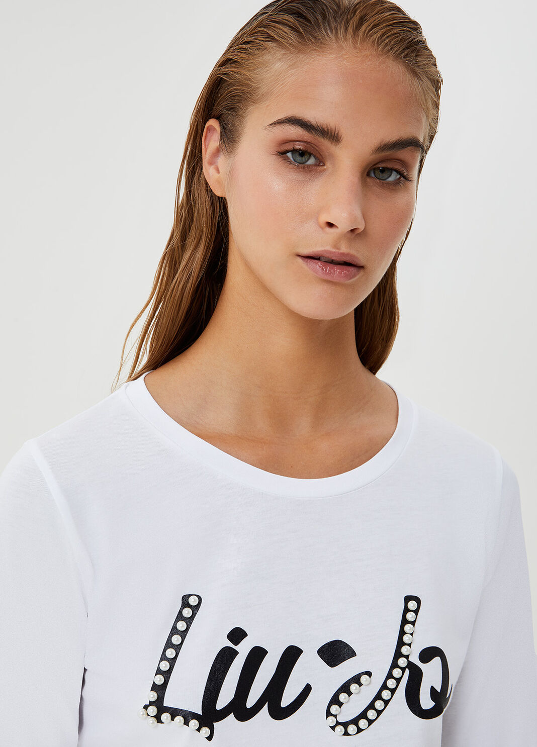 T-shirt with print and appliqu&eacute;s White Liu Jo - large image number 2