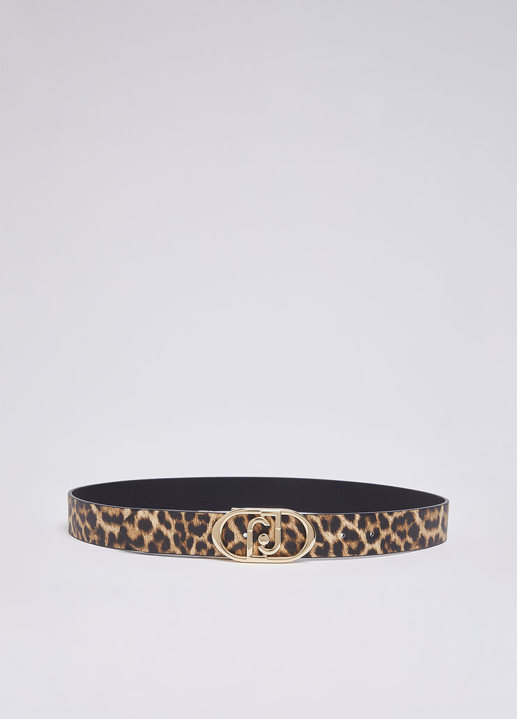 Reversible animal-print belt animal print Liu Jo - medium