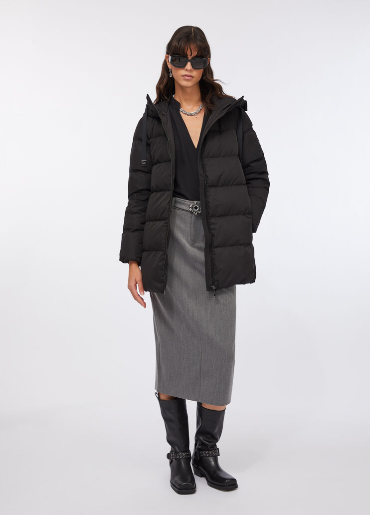 Down jacket with bejewelled embroidery black Liu Jo - large image number 5