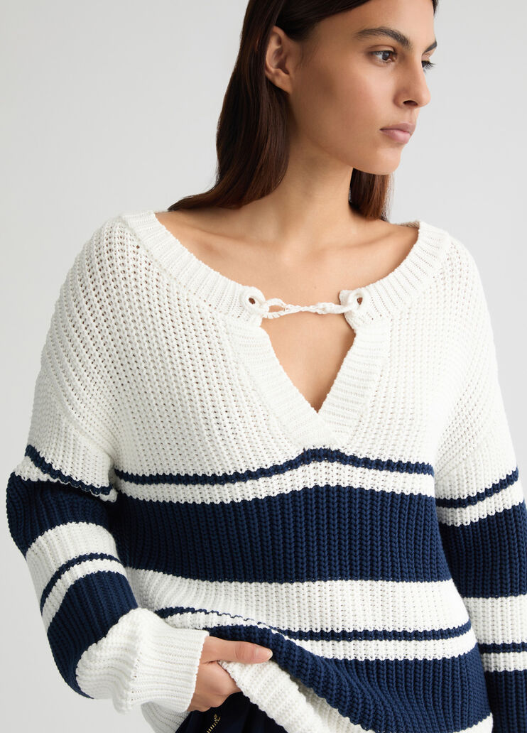 Striped pullover white/blue Liu Jo - large image number 2 Striped pullover white/blue Liu Jo - large image number 2