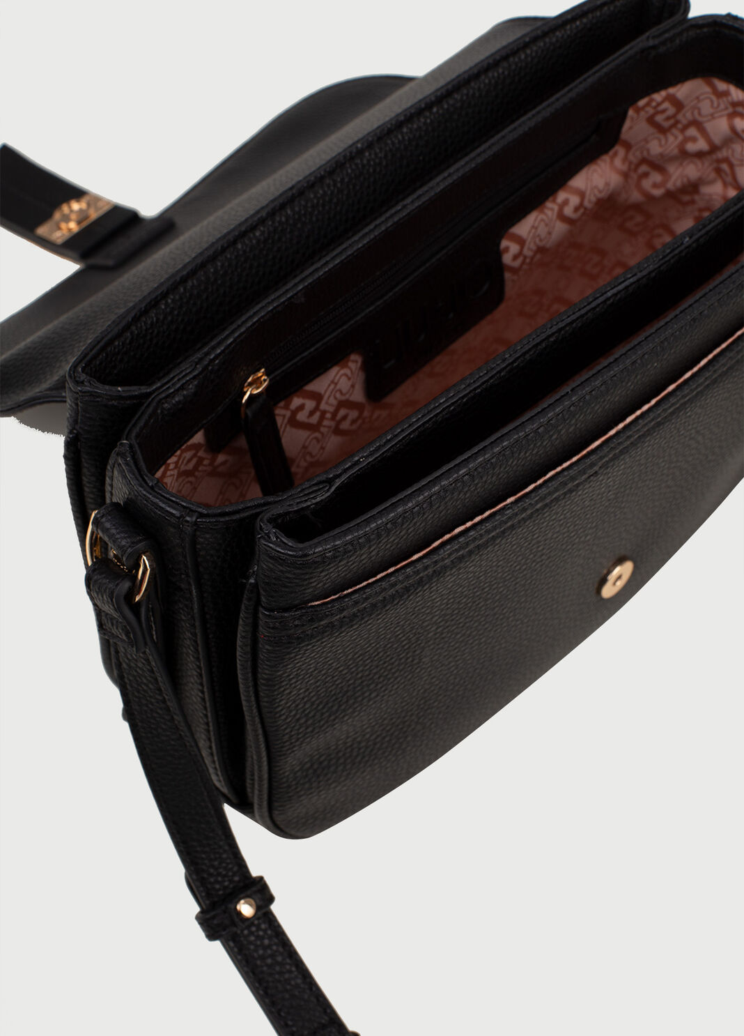 Bandolera con logotipo Negro Liu Jo - large image number 4