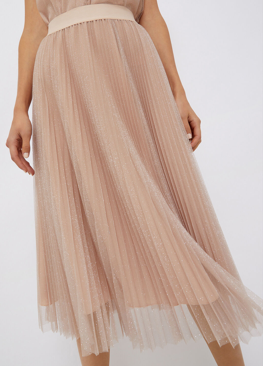 Glitter tulle skirt powder pink with glitter Liu Jo - large image number 2