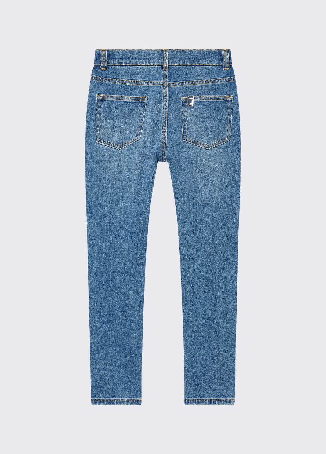 Straight-fit jeans with bejewelled embellishment blue denim Liu Jo - large image number 1