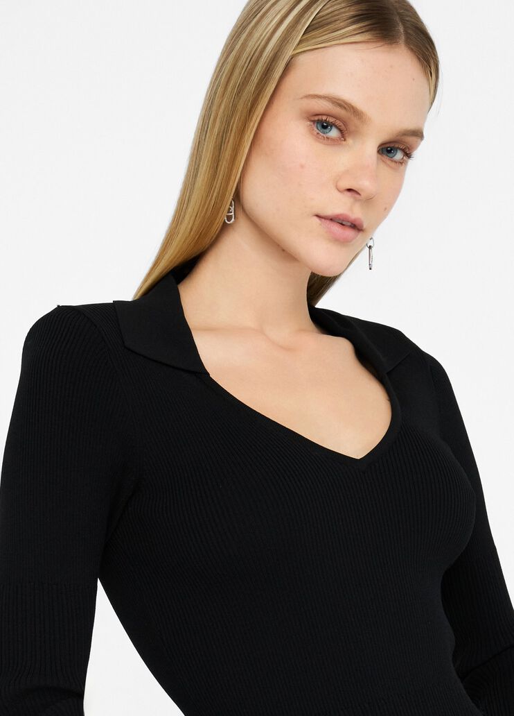 Short knit dress black Liu Jo - large image number 2 Short knit dress black Liu Jo - large image number 2