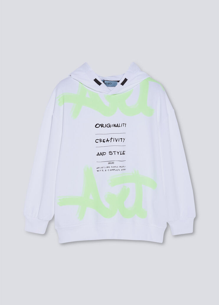 Felpa oversize con cappuccio bianco Liu Jo - large image number 0