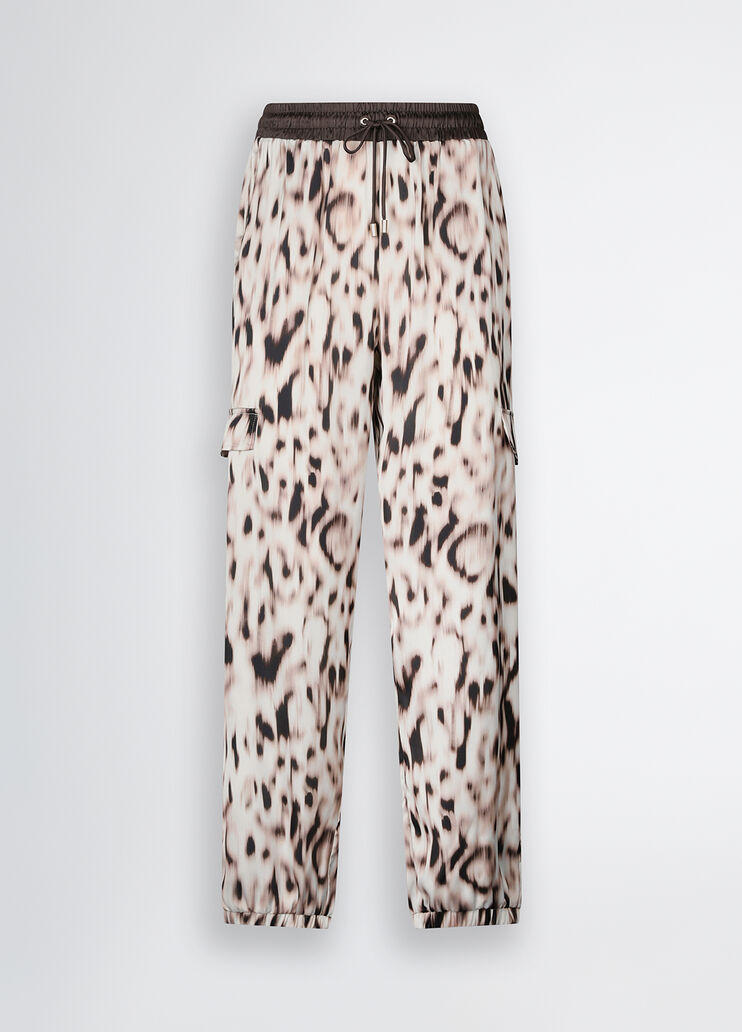 Printed satin jogging trousers animal print Liu Jo - large image number 6 Printed satin jogging trousers animal print Liu Jo - large image number 6