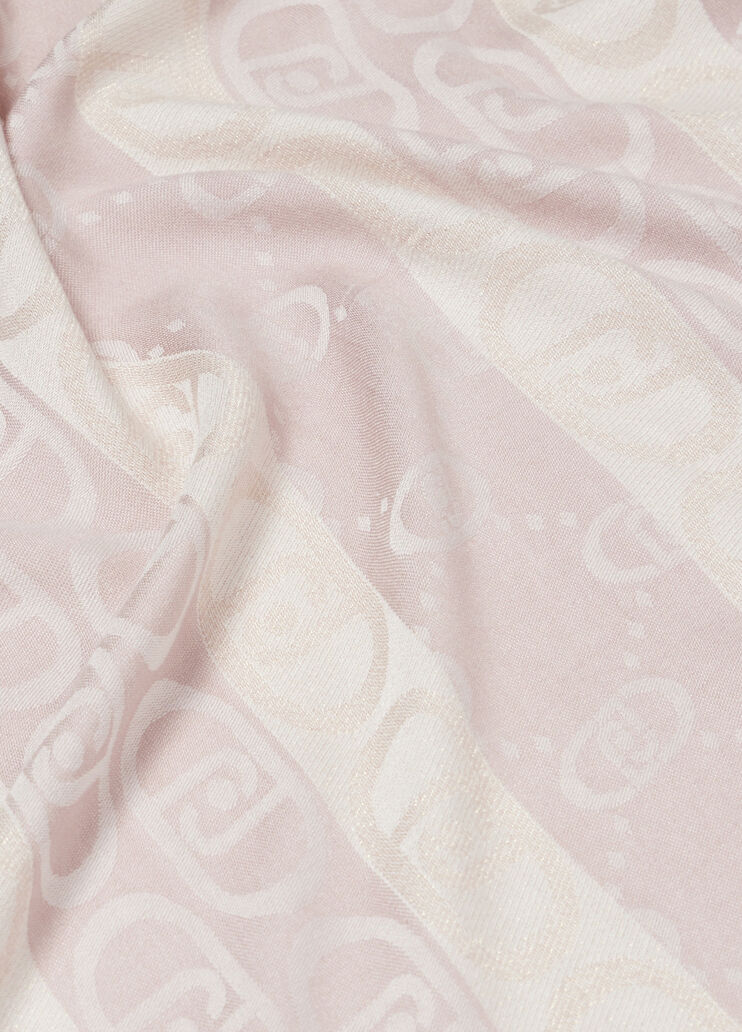 Peach jacquard monogram stole peach Liu Jo - large image number 3 Peach jacquard monogram stole peach Liu Jo - large image number 3