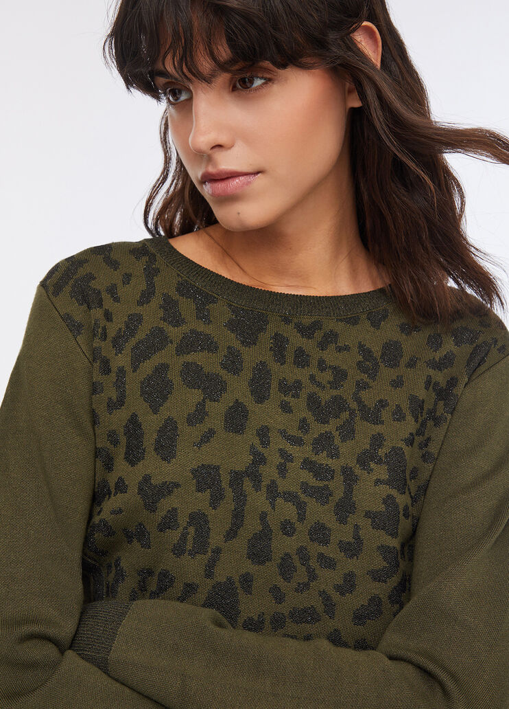 Liu Jo Better animal-print sweater olive green Liu Jo - medium